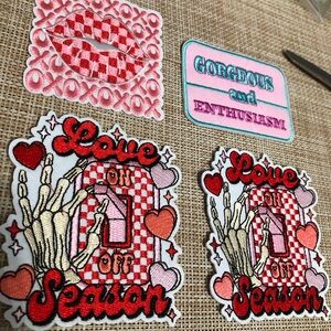 Colorful Embroidered Patches Set